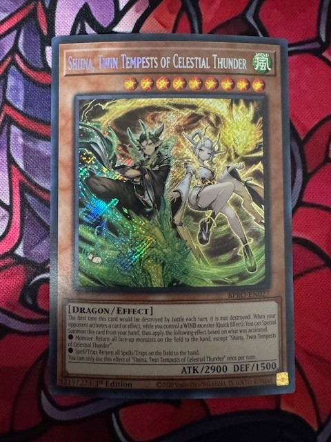 Shiina, Twin Tempests of Celestial Thunder BPRO-EN027 Secret Rare NM-M 1st Ed.