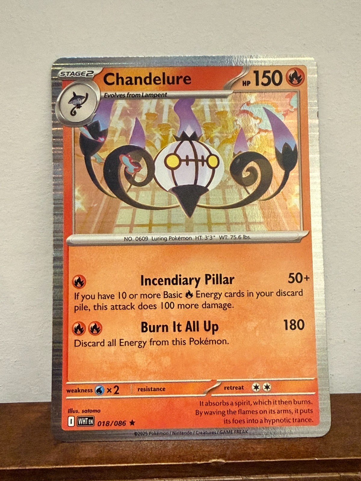 Sv: White Flare Pokémon TCG Chandelure Holo