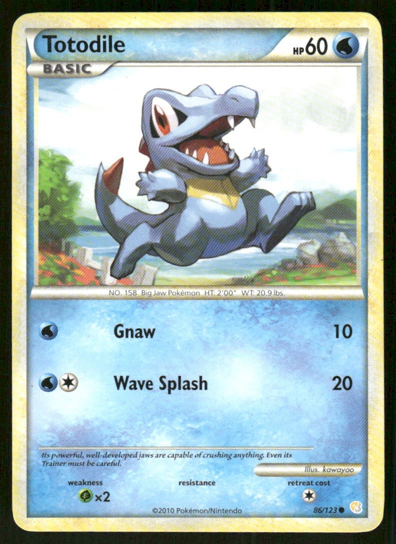 Pokemon Tcg Totodile #86 Pokemon HeartGold & SoulSilver LP