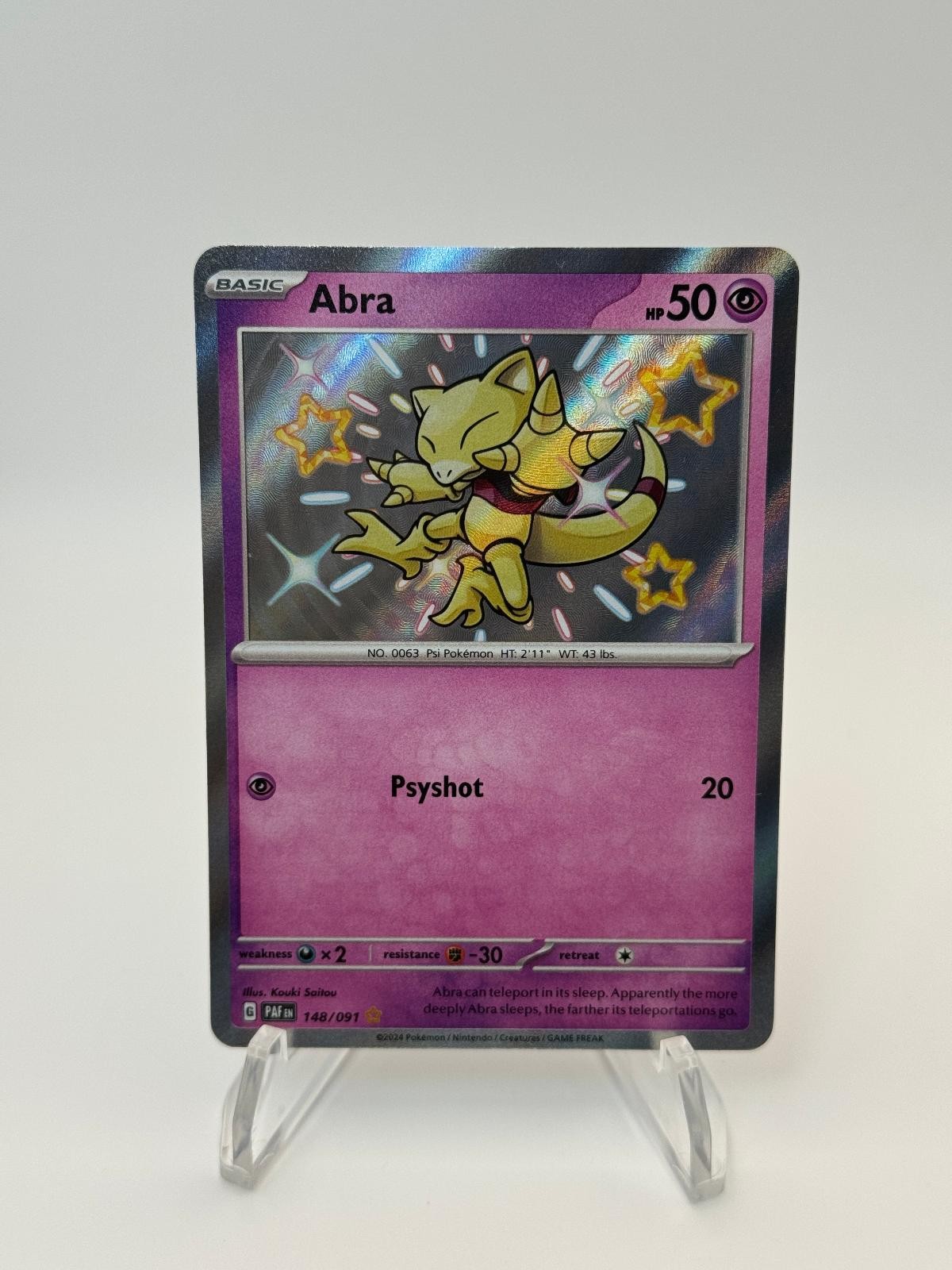 2024 Pokemon Paldean Fates Abra 148/091