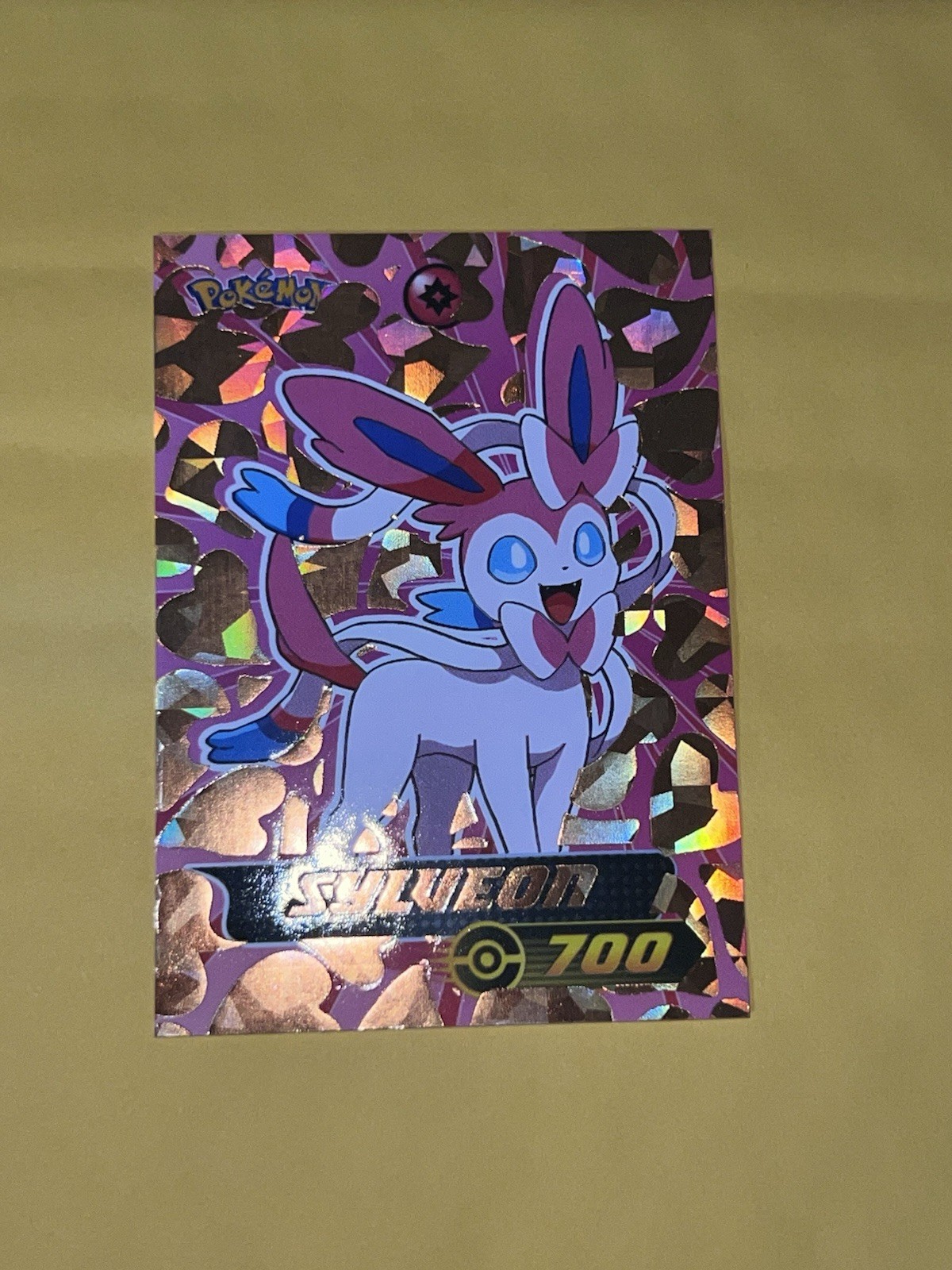 Sylveon #700 (PINK/Gold Foil) Pink Pokedex Sticker #S29 NM – FAST SHIPPING