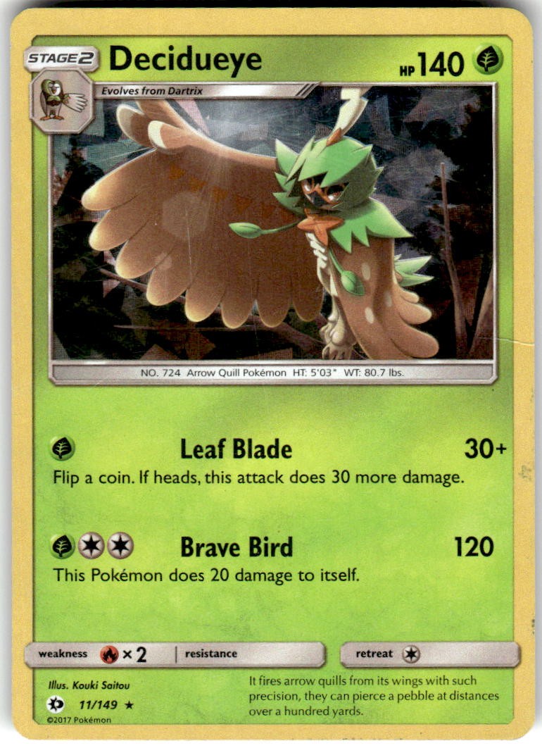 Decidueye – (Cracked Ice Holo) Deck Exclusives 011/149 2016