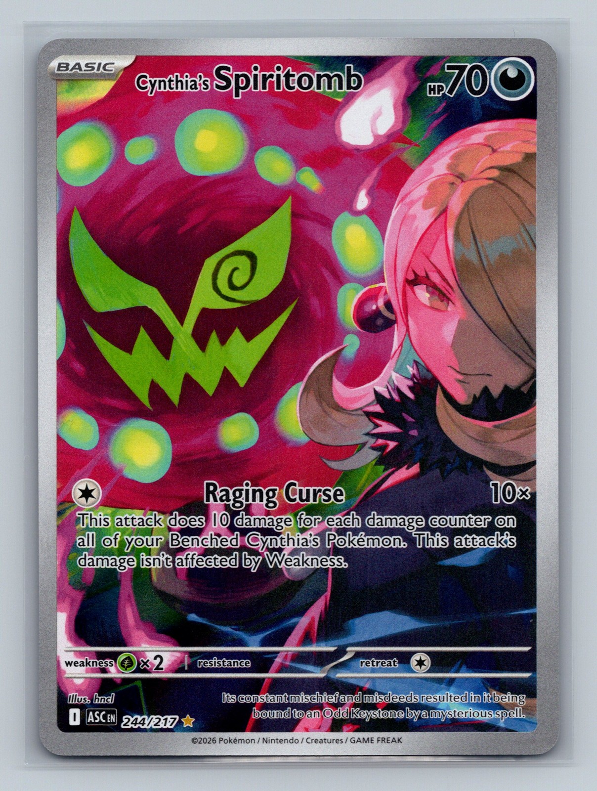 Cynthia’s Spiritomb 244/217 ASC Pokemon Card EN Holofoil NM