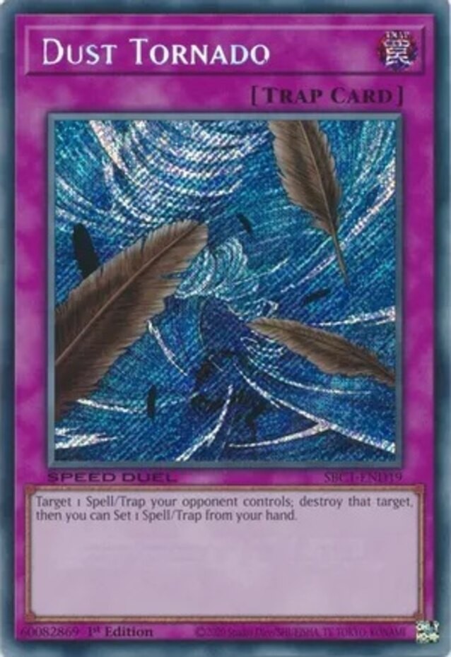 Yugioh! LP Dust Tornado – SBC1-END19 – Secret Rare – 1st Edition Lightly Played,