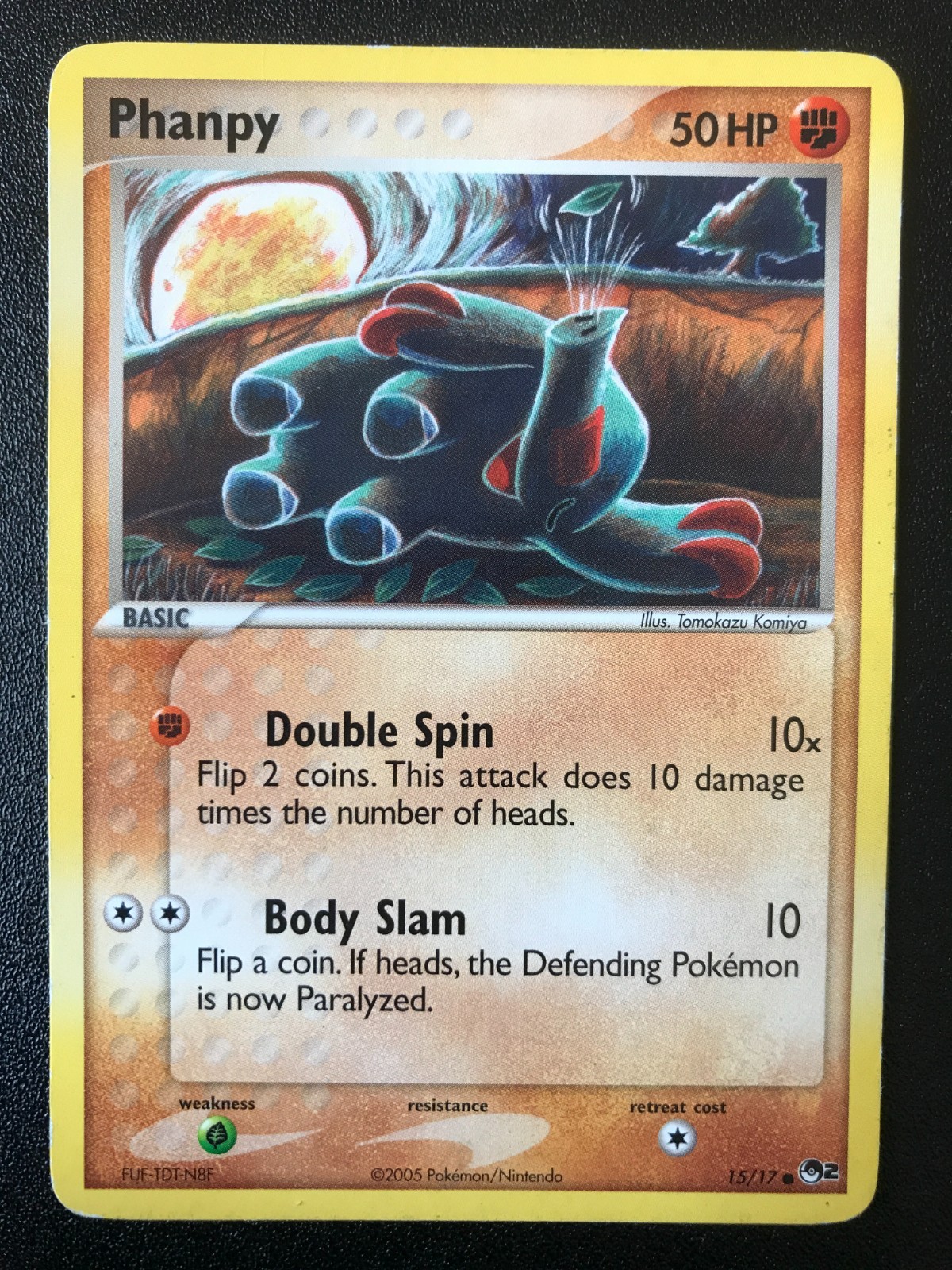 Phanpy 15/17 POP Series 2 Pokémon non-holo rare card MP