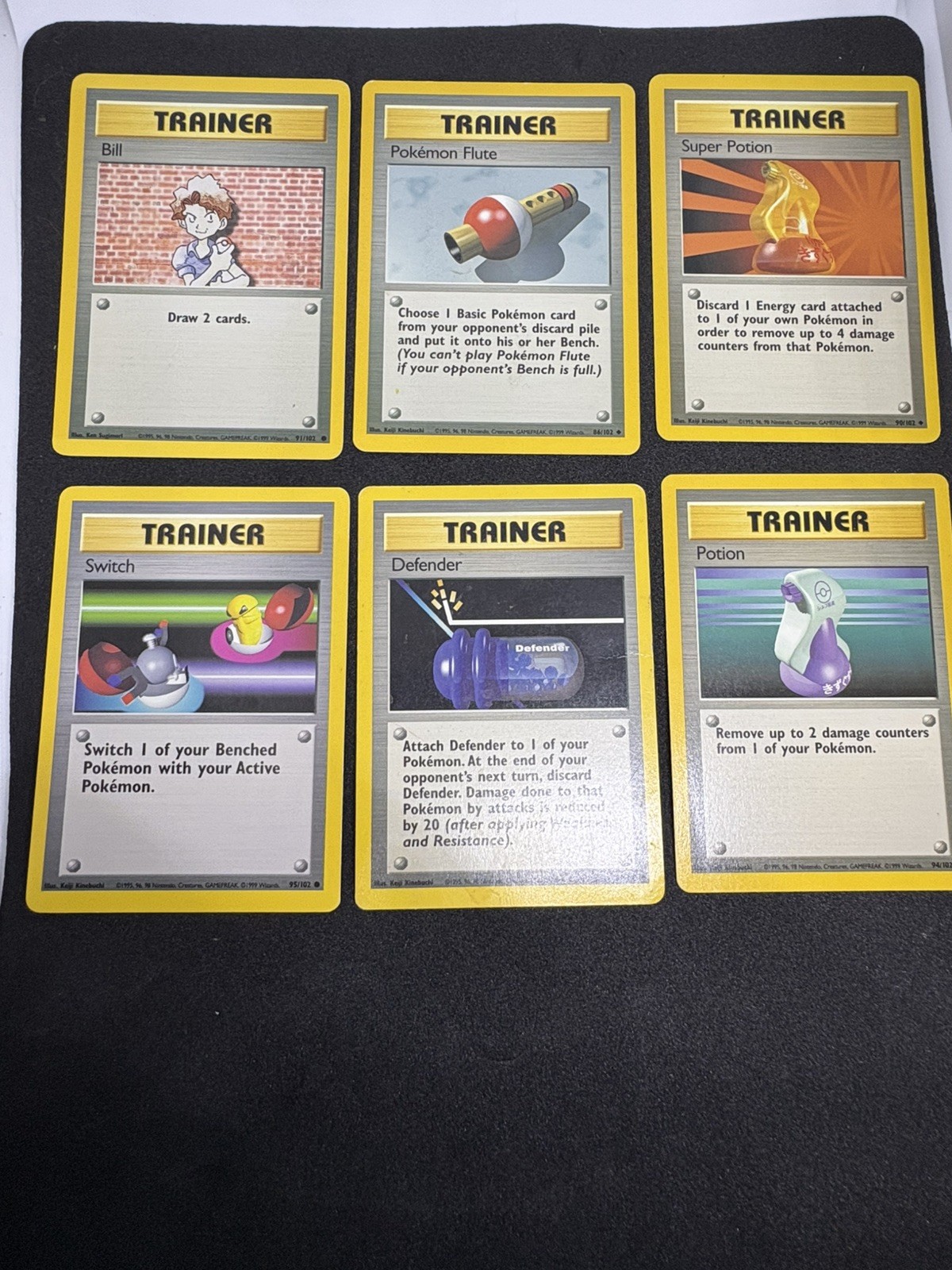 Pokémon TCG Defender 80/102 Base Set, Super Potion 90, Pokemon Flute 86/102+More