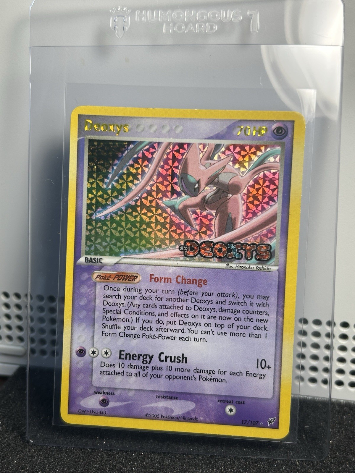 Pokemon EX Deoxys Deoxys (Attack Forme) 17/107 Reverse Holo Stamped NM BEAUTIFUL