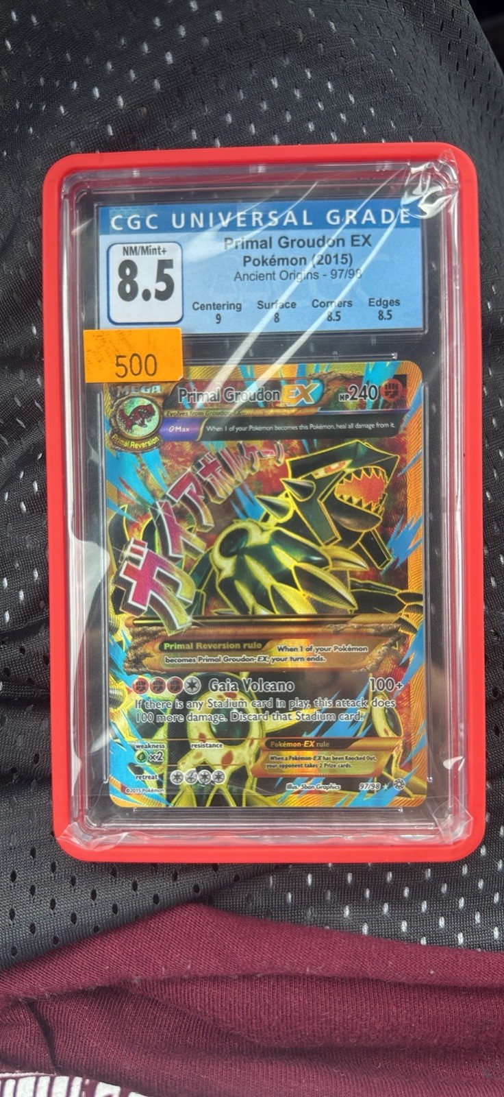 CGC 8.5 Primal Groudon EX 97/98 Ancient Origins Secret Rare Holo Pokemon Card