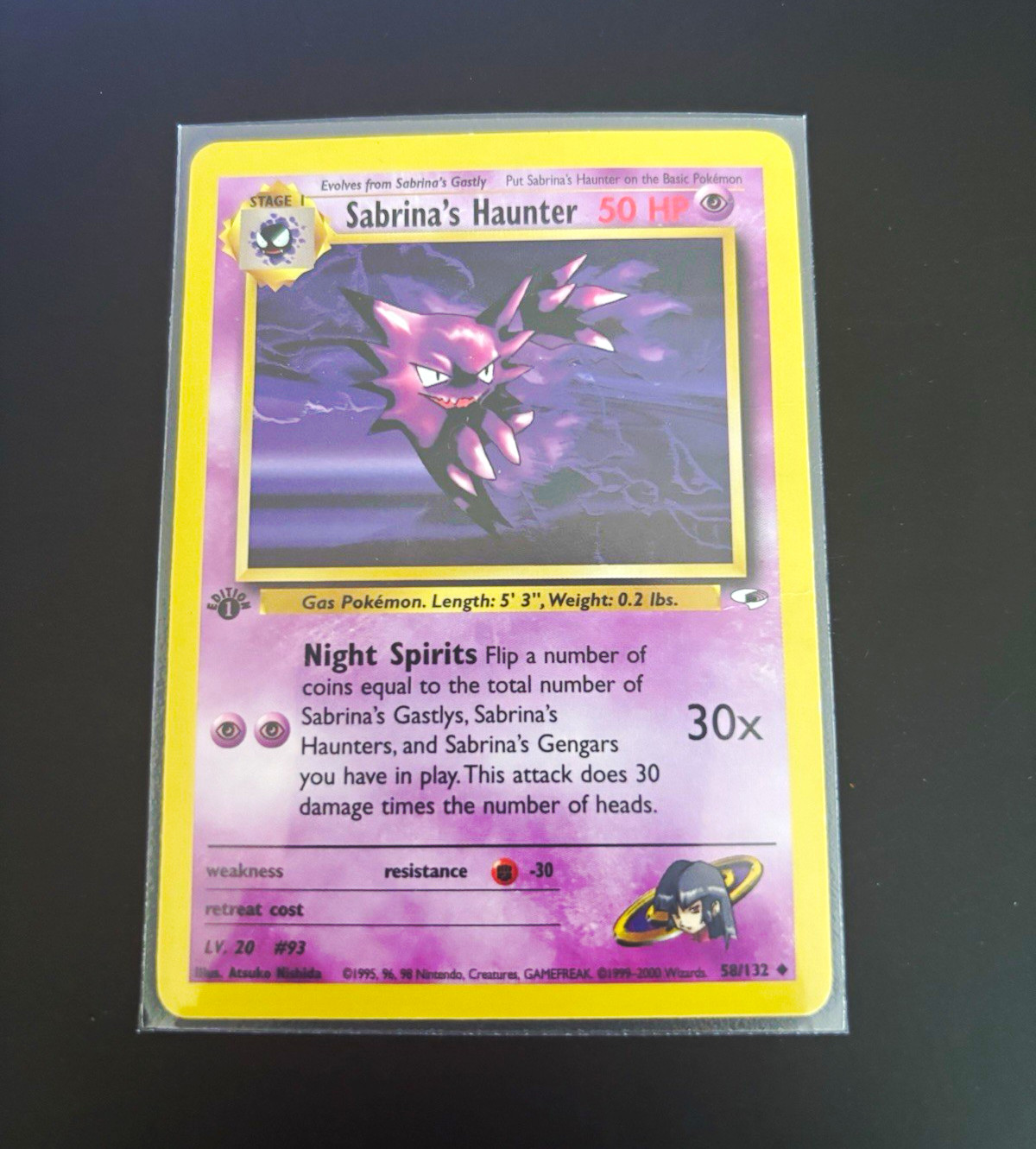 Pokemon TCG Sabrina’s Haunter 58/132 Gym Heroes 1st Edition
