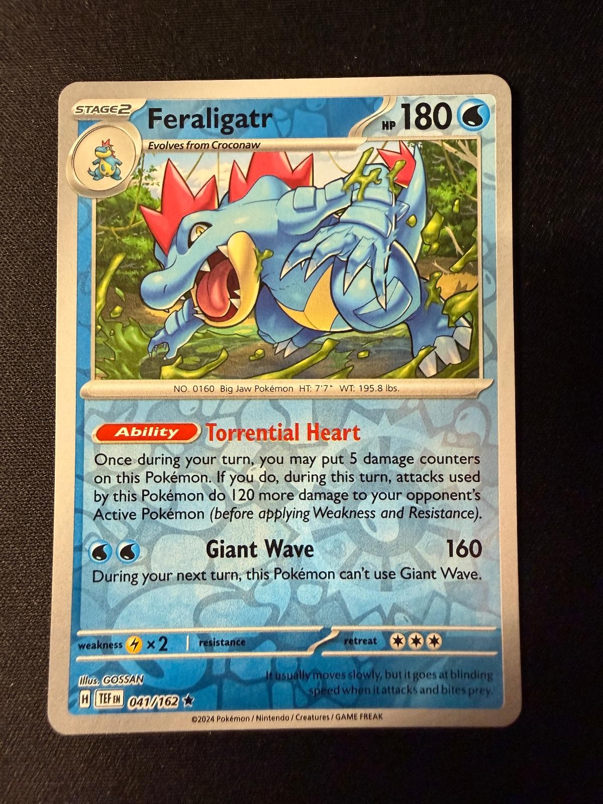 Feraligatr 041/162 Rare Temporal Forces Pokemon Reverse Holo Near Mint