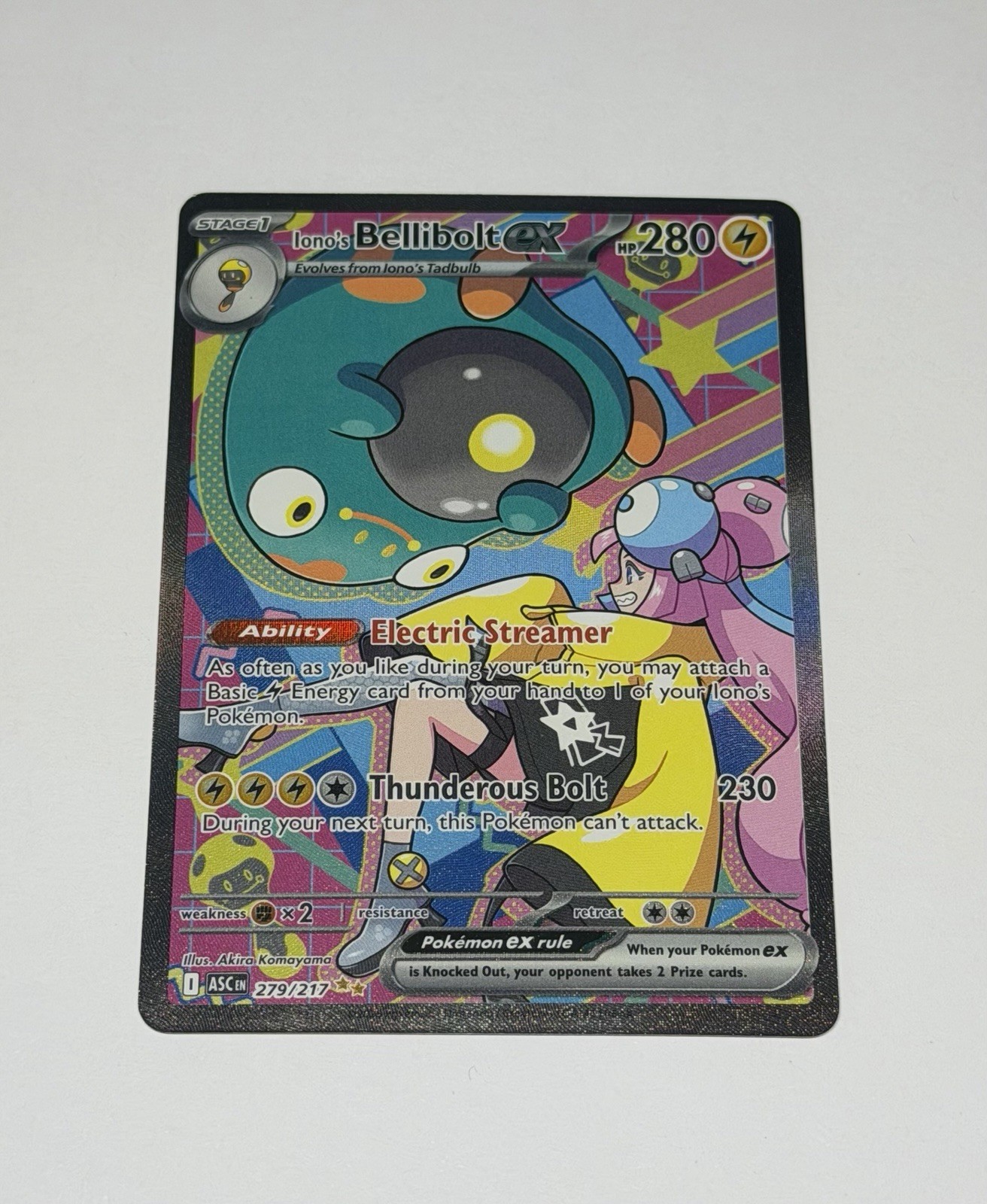 Iono’s Bellibolt ex 279/217 Special Illustraion Rare Ascended Heroes Pokemon NM