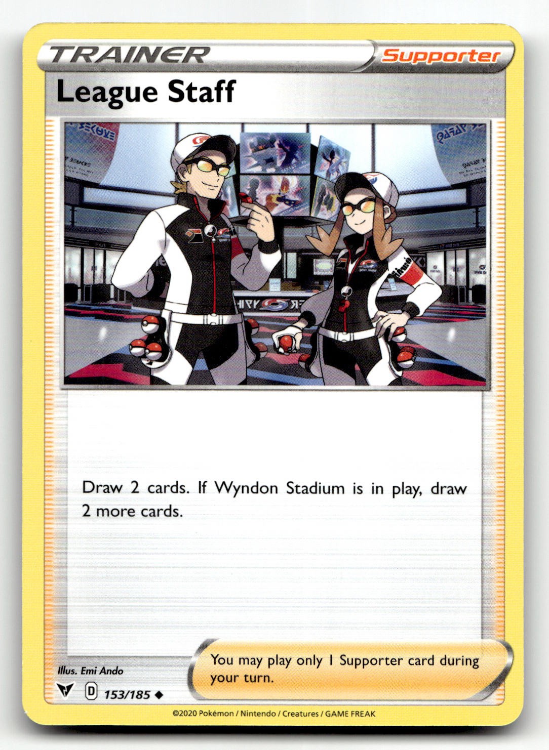 League Staff 153/185 Uncommon SWSH04: Vivid Voltage Pokemon NM