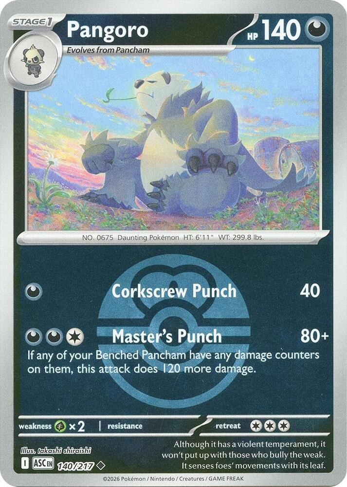 Pangoro (Love Ball) 140/217 Reverse Holofoil ME: Ascended Heroes NM