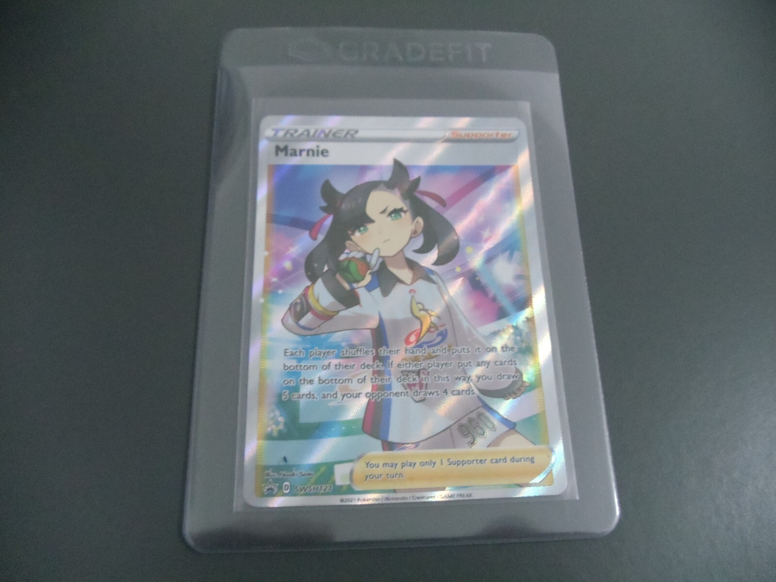 POKEMON MARNIE SWSH121 BLACK STAR PROMO FULL ART TRAINER NM/M
