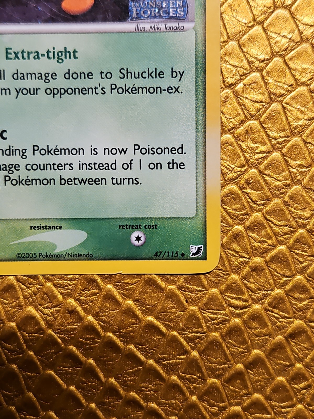 Pokémon Shuckle 47/115 Unseen Forces Reverse Holo Uncommon DMG English Card