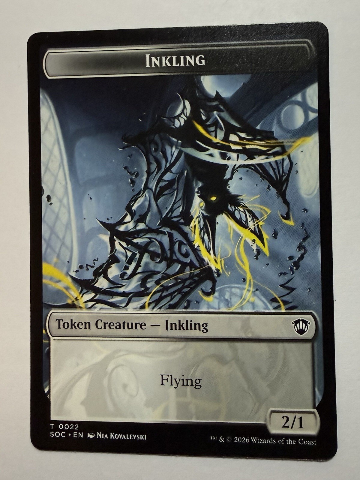 Cat // Inkling Double-Sided Token 2-22 SOC Commander: Secrets of Strixhaven NM