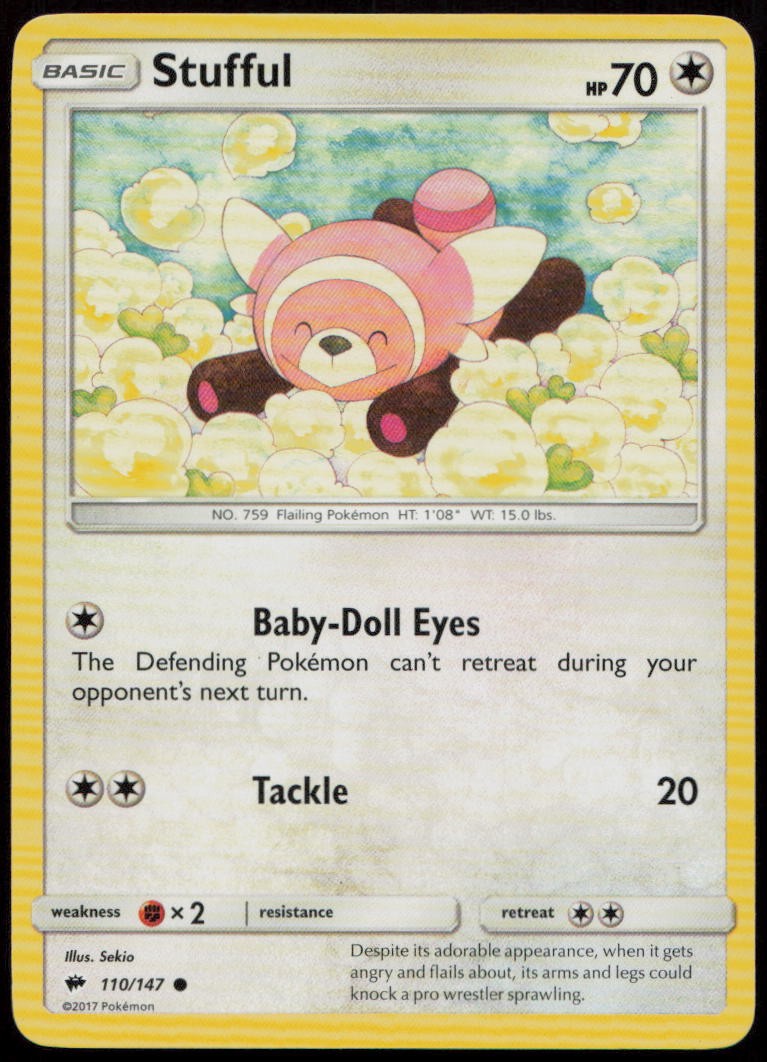 Stufful 110/147 NM Burning Shadows Common Pokemon