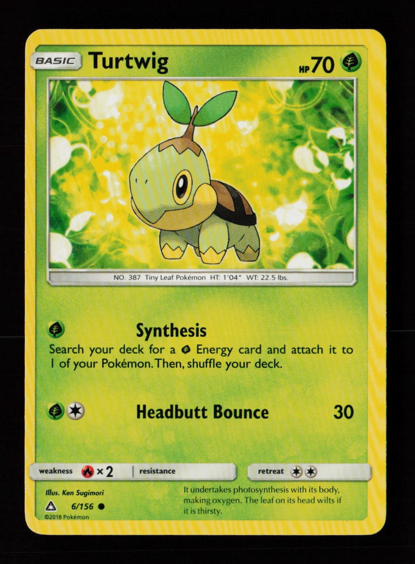 Turtwig 6/156 Common SM – Ultra Prism Pokémon Card