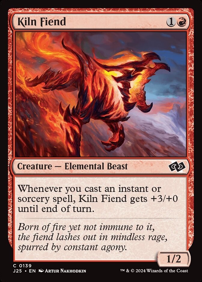 (X4) Kiln Fiend 0139 Play Set Common Foundations Jumpstart MTG NM