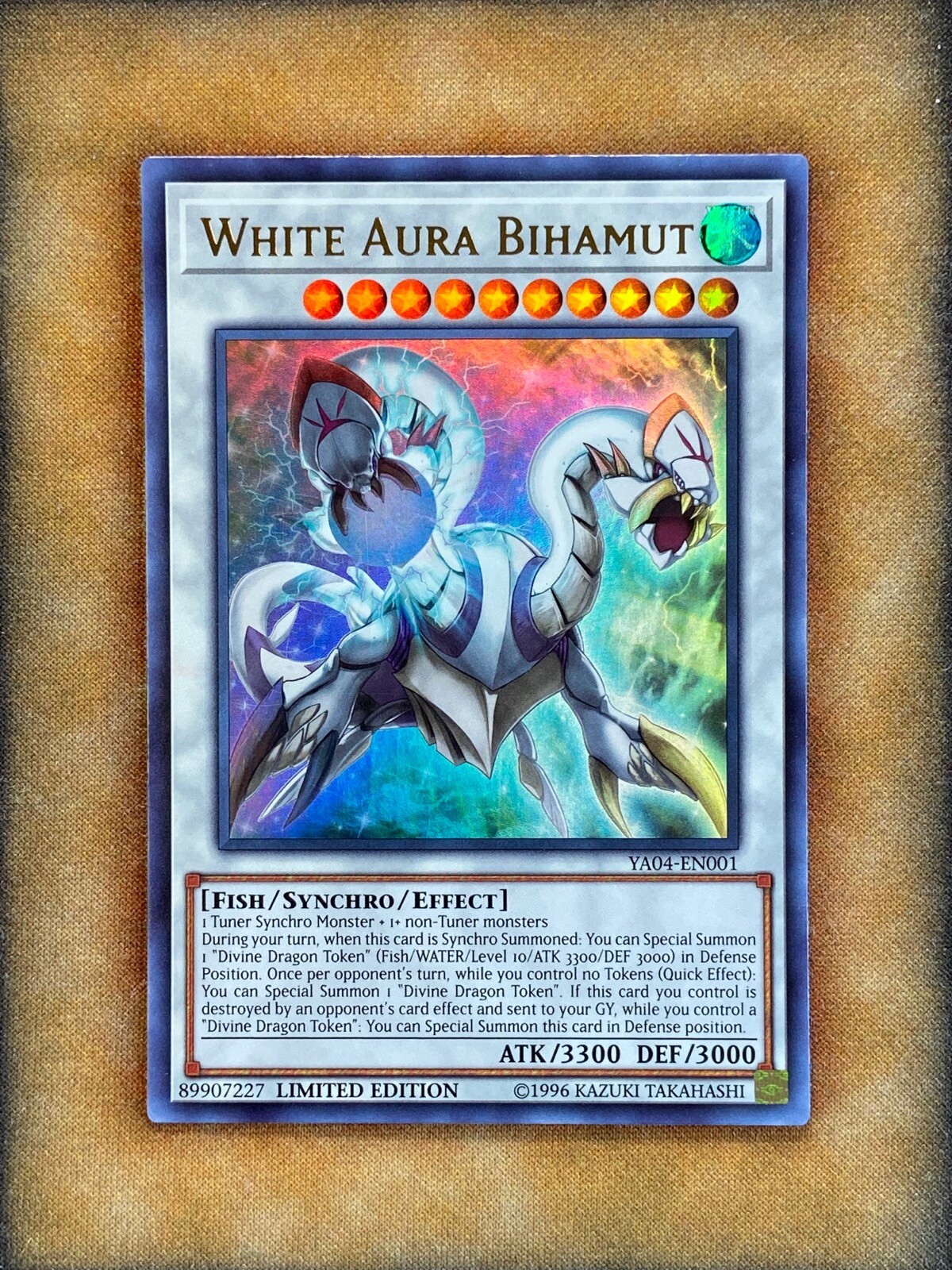 Yugioh White Aura Bihamut YA04-EN001 Ultra Rare Limited Edition NM