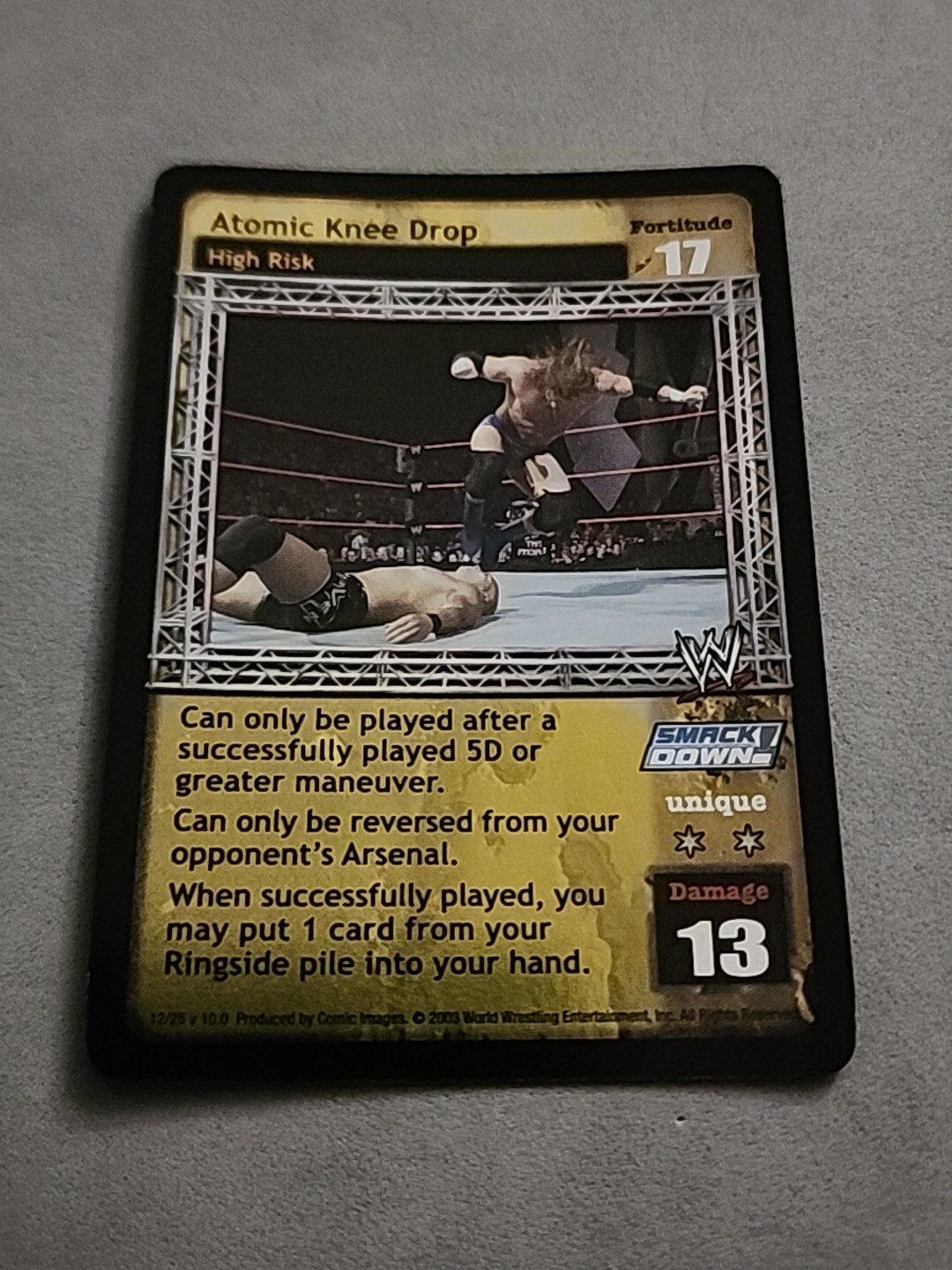 RAW DEAL Comic Images ATOMIC KNEE DROP Original FOIL