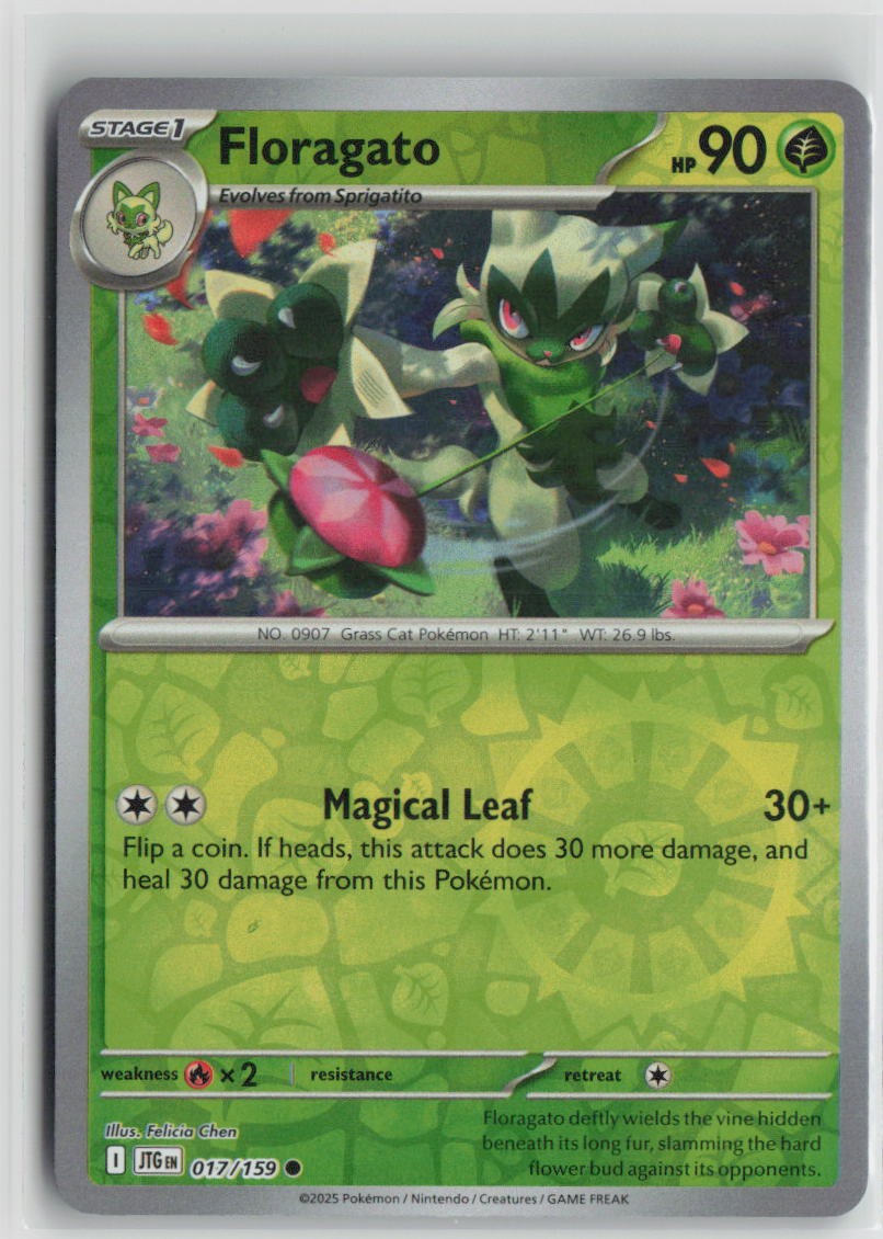 Floragato 017/159 Common Journey Together Pokemon Reverse Holo Near Mint