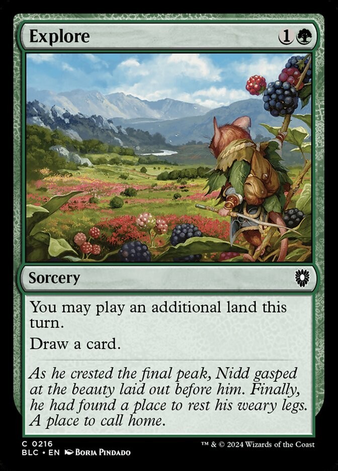 Explore 0216 Non Foil Common Bloomburrow Commander MTG Near Mint