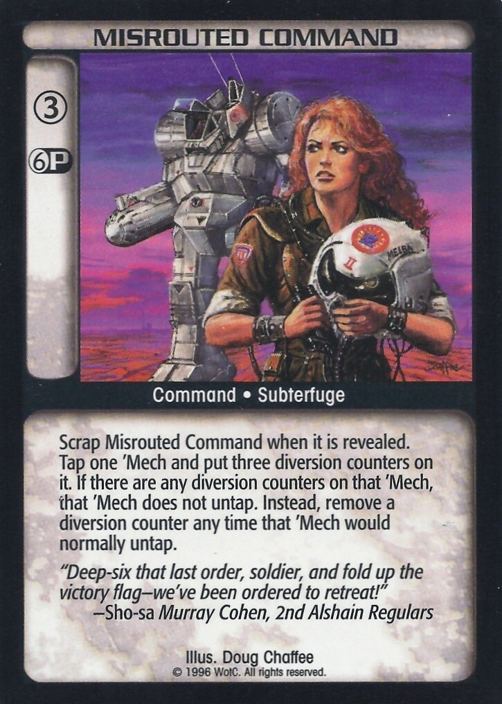 10x Misrouted Command – C Ungraded Limited – Battletech
