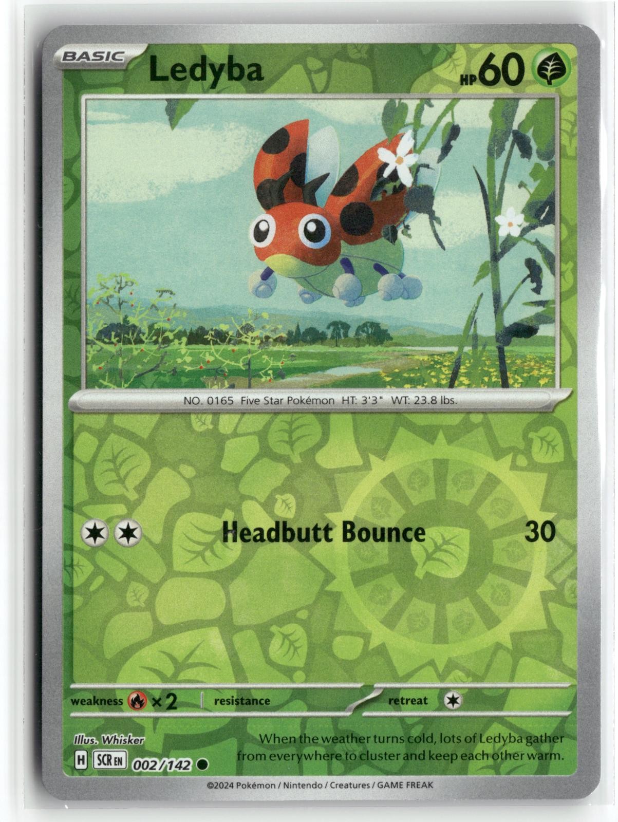 Ledyba Reverse Holo Common SCR Stellar Crown 2/142 Whisker