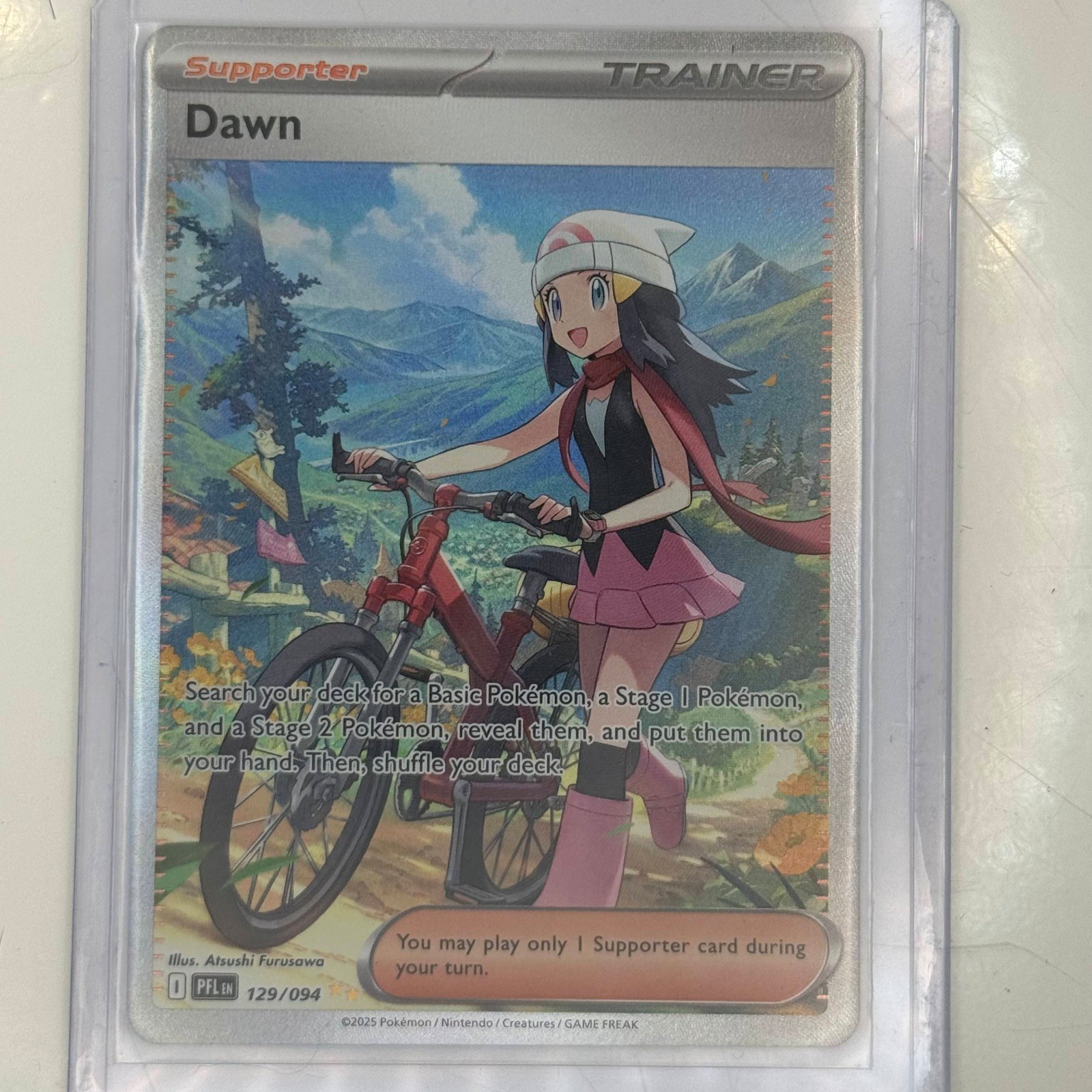 Dawn Holo Special Illustration Rare ME02: Phantasmal Flames 129/094 NM