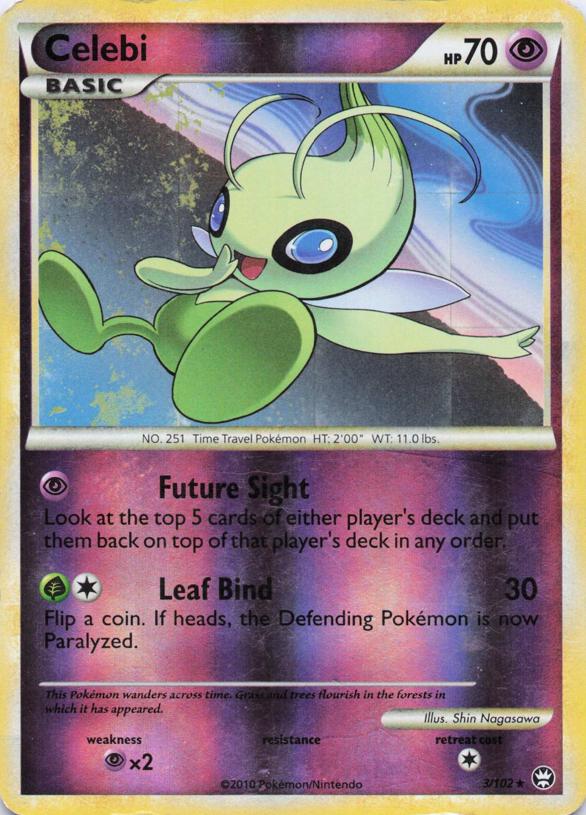 Celebi Holo Rare Reverse Holo 2010 Triumphant 3/102 HP