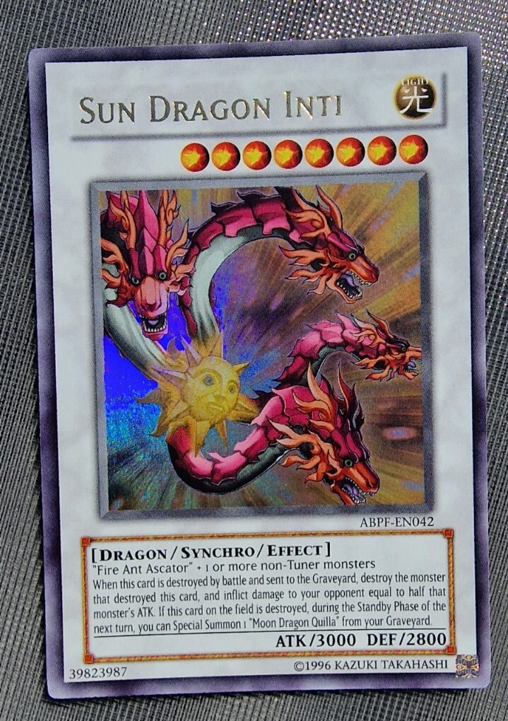 yu-gi-oh card, SUN DRAGON INTI ABPF-EN042 ENGLISH 