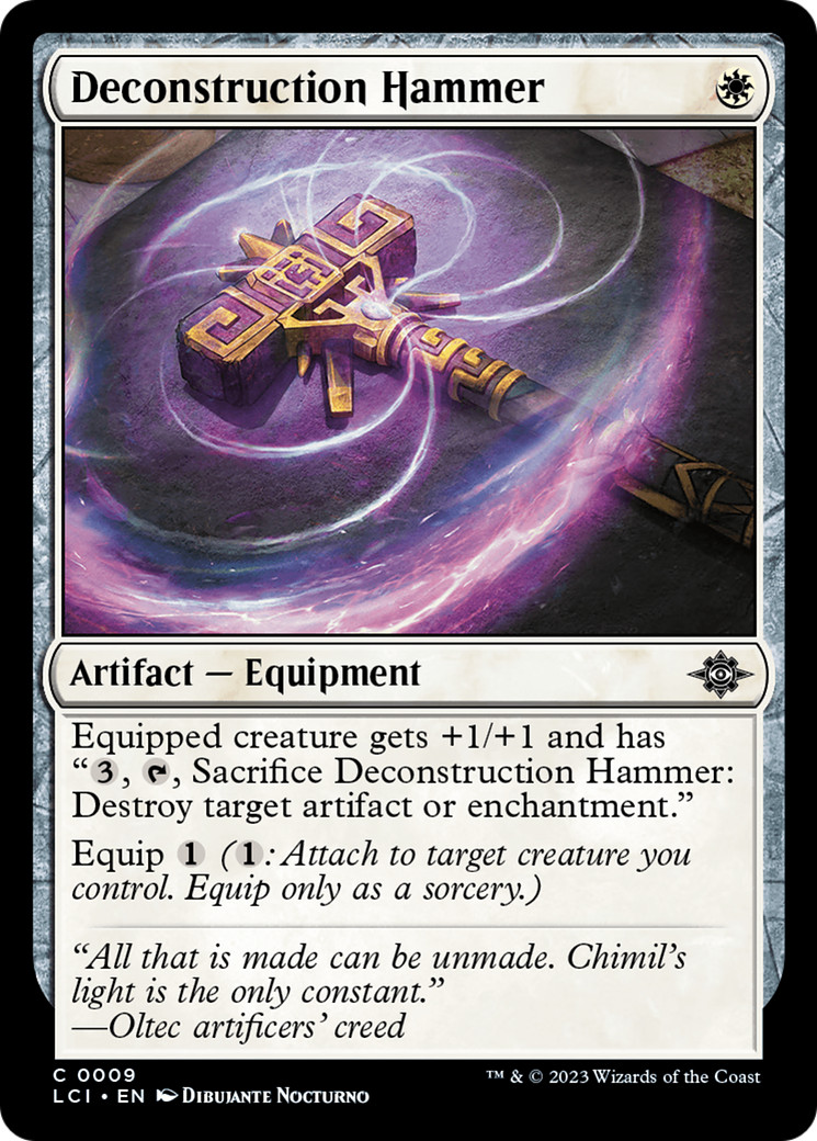 x4 Deconstruction Hammer LCI MTG 9 COMMON M/NM 4x