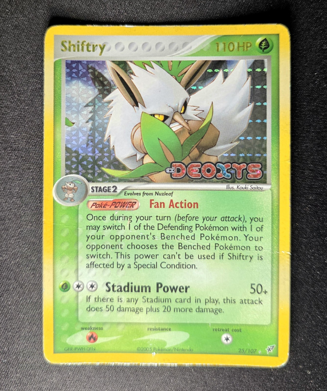 Pokémon TCG Shiftry 25/107 Ex Deoxys Stamped Holographic – MP/HP