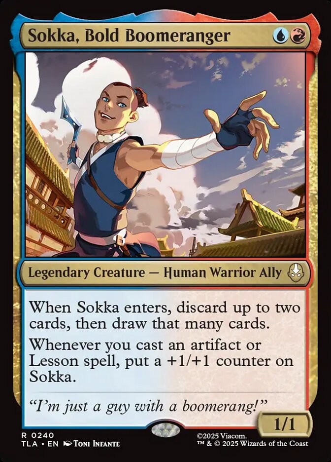 MTG Sokka, Bold Boomeranger (240/436) Avatar The Last Airbender NM