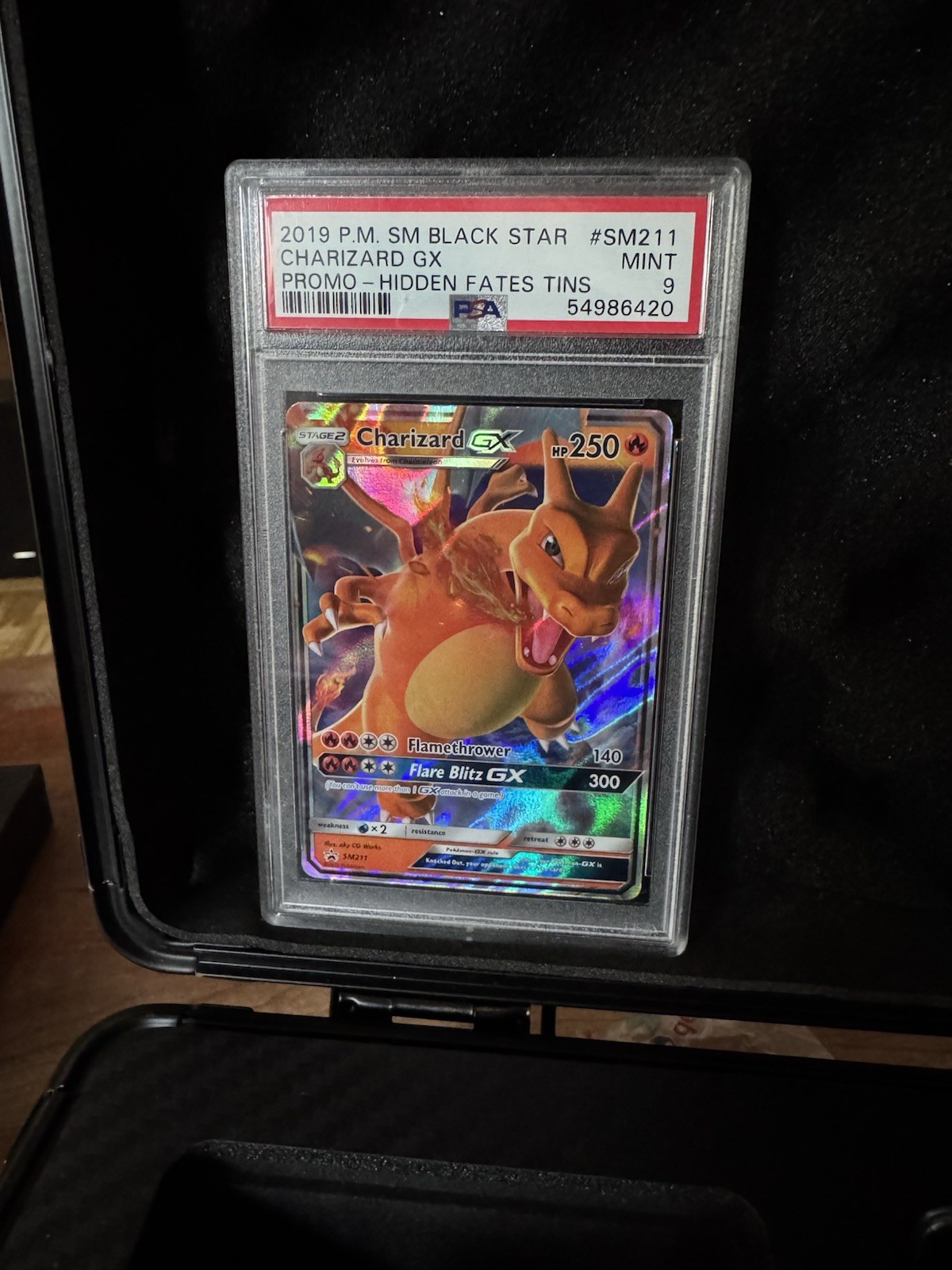 Pokemon Charizard GX SM Black Star Promo Holo Hidden Fates SM211 PSA 9