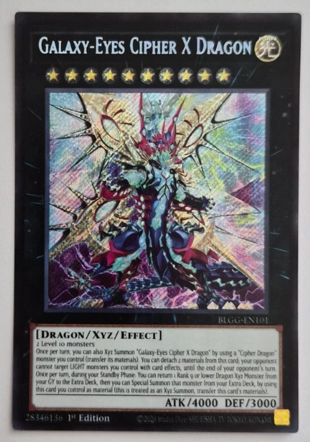 Galaxy-Eyes Cipher X Dragon- BLGG-EN101 – Secret Rare – Glorious Gallery – NM/M