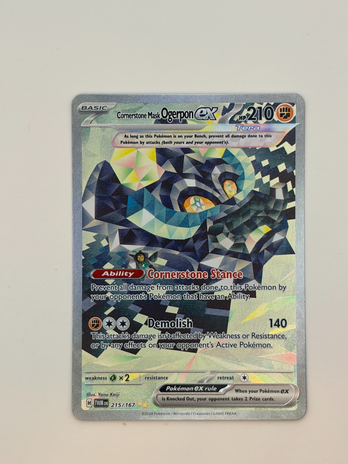Cornerstone Mask Ogerpon ex 215/167 Sv06: Twilight Masquerade Holo