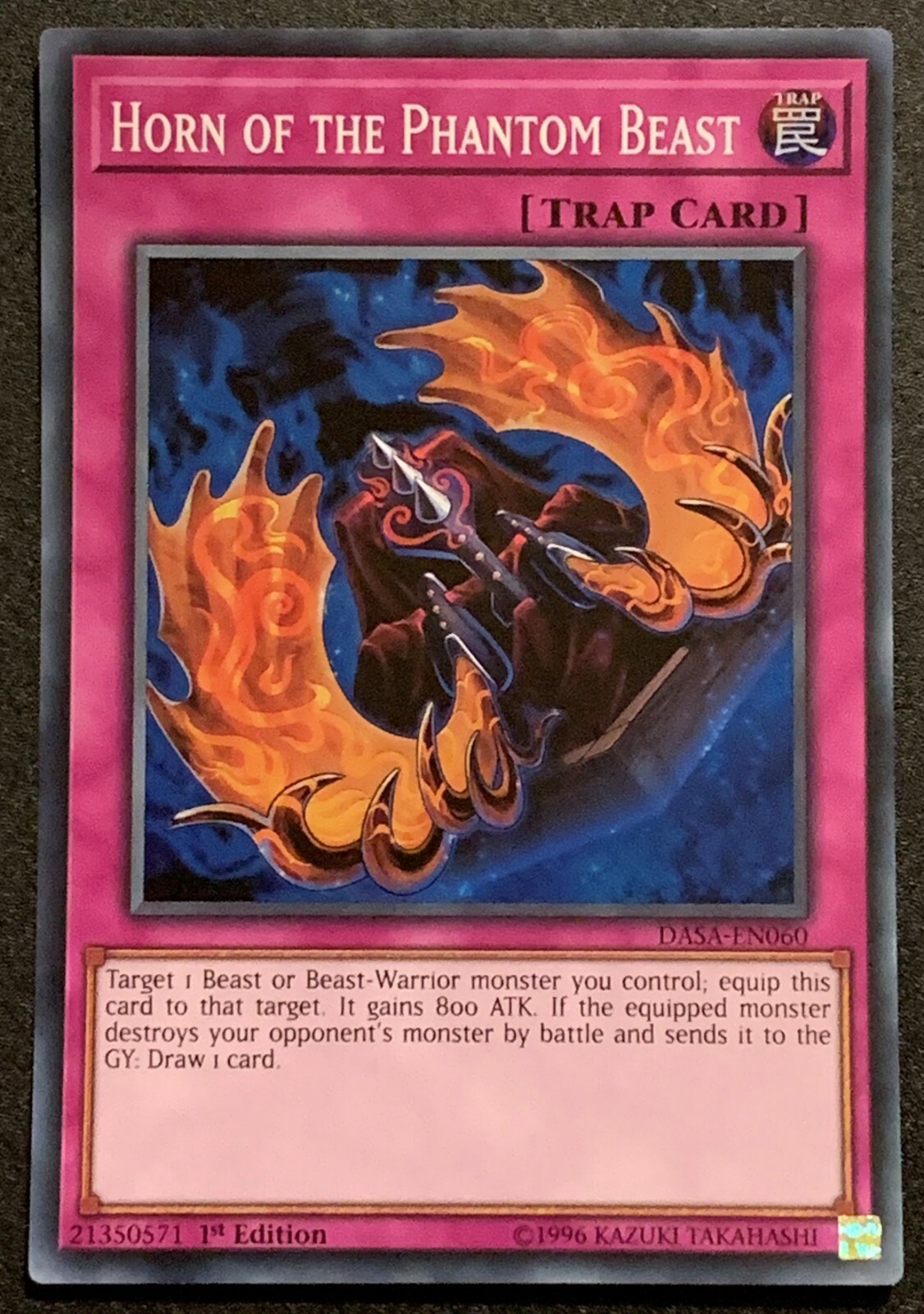 Horn of the Phantom Beast | DASA-EN060 | Super Rare | 1st Edition | YuGiOh TCG