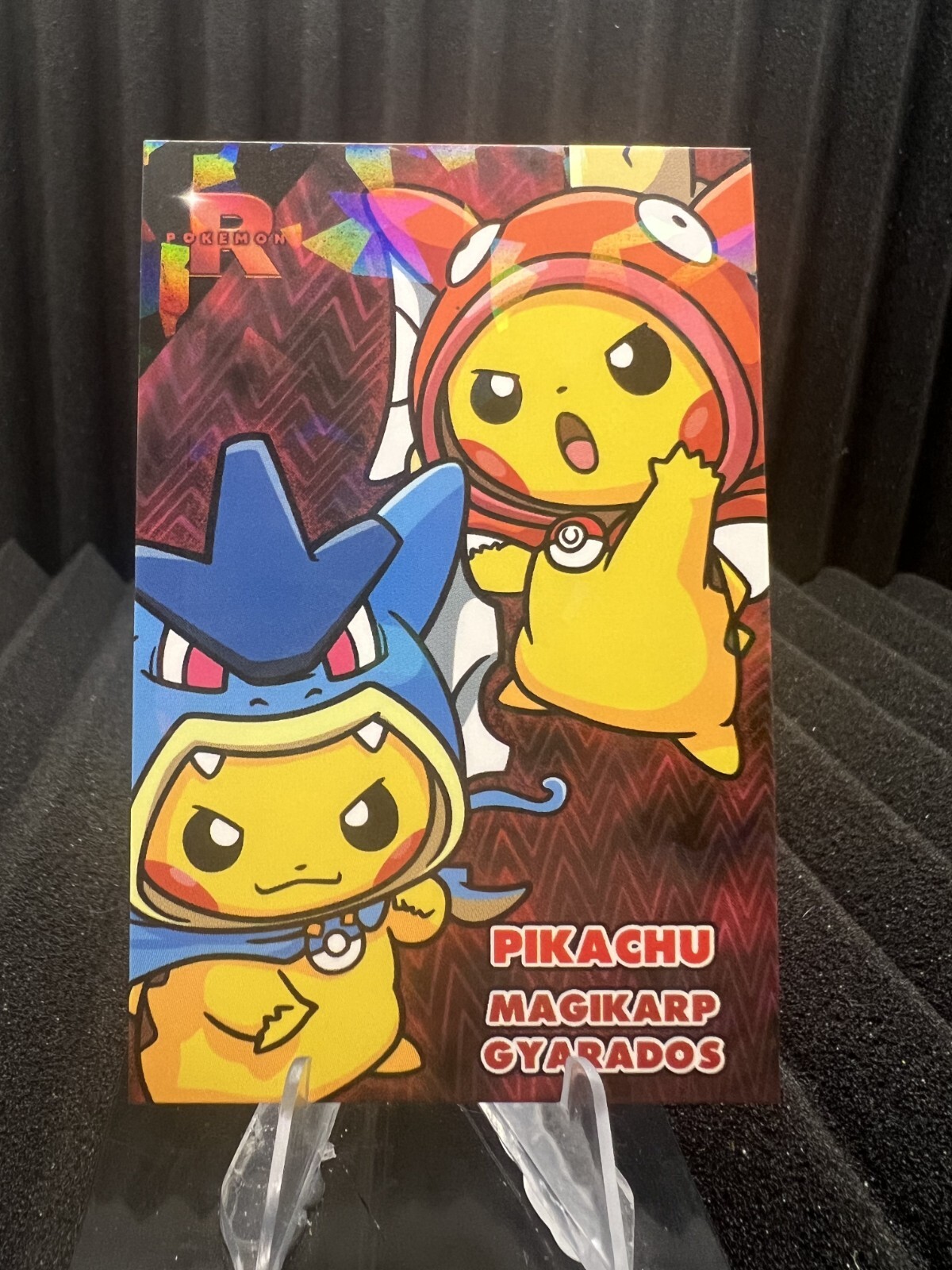 Pikachu Poncho Magikarp & Gyarados – Cracked Ice Holo- Team Rocket Card Database