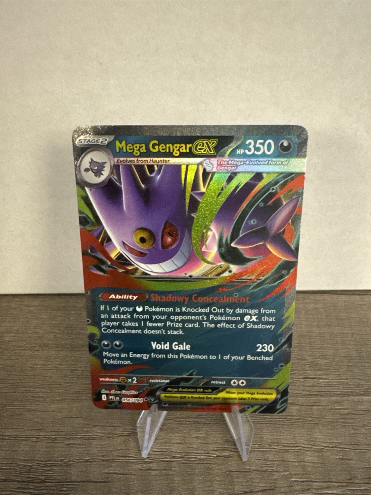 Mega Gengar EX 056/094 Me02: Phantasmal Flames Holo Double Rare NM Condition