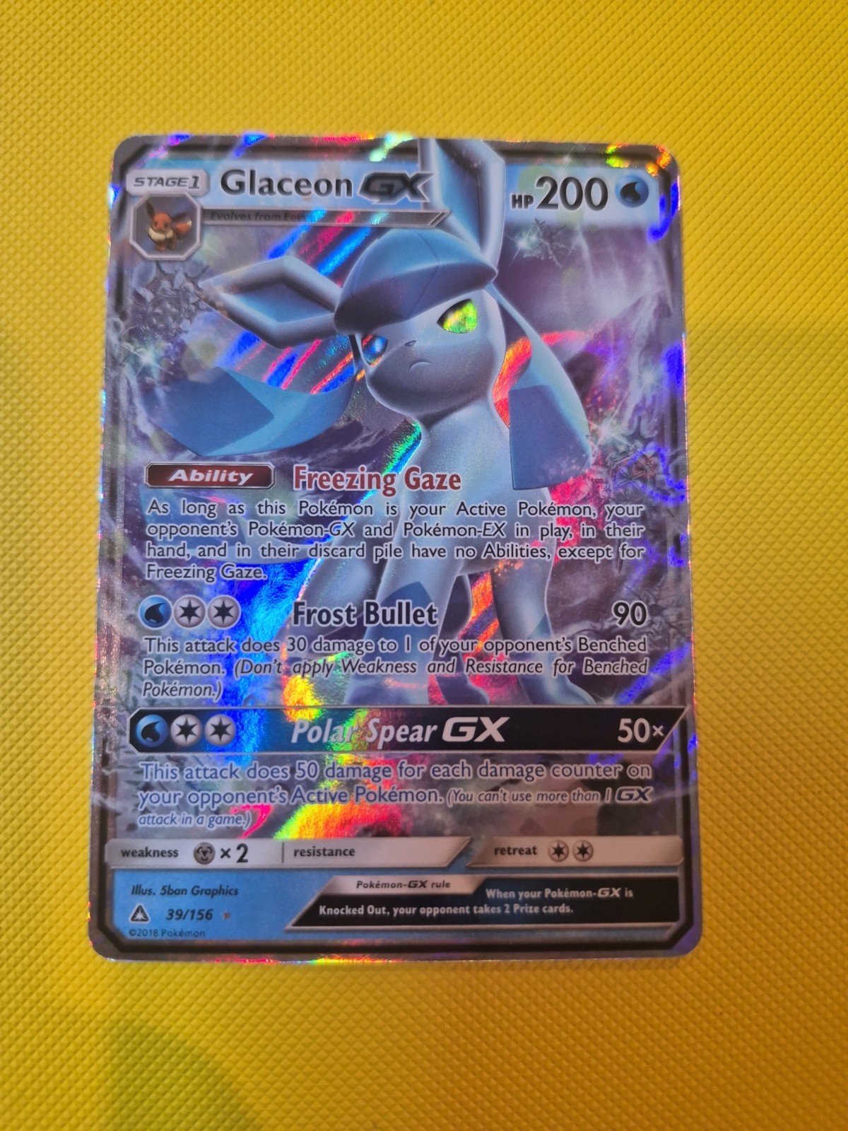 Glaceon GX 39/156 Sm-Ultra Prism Holo