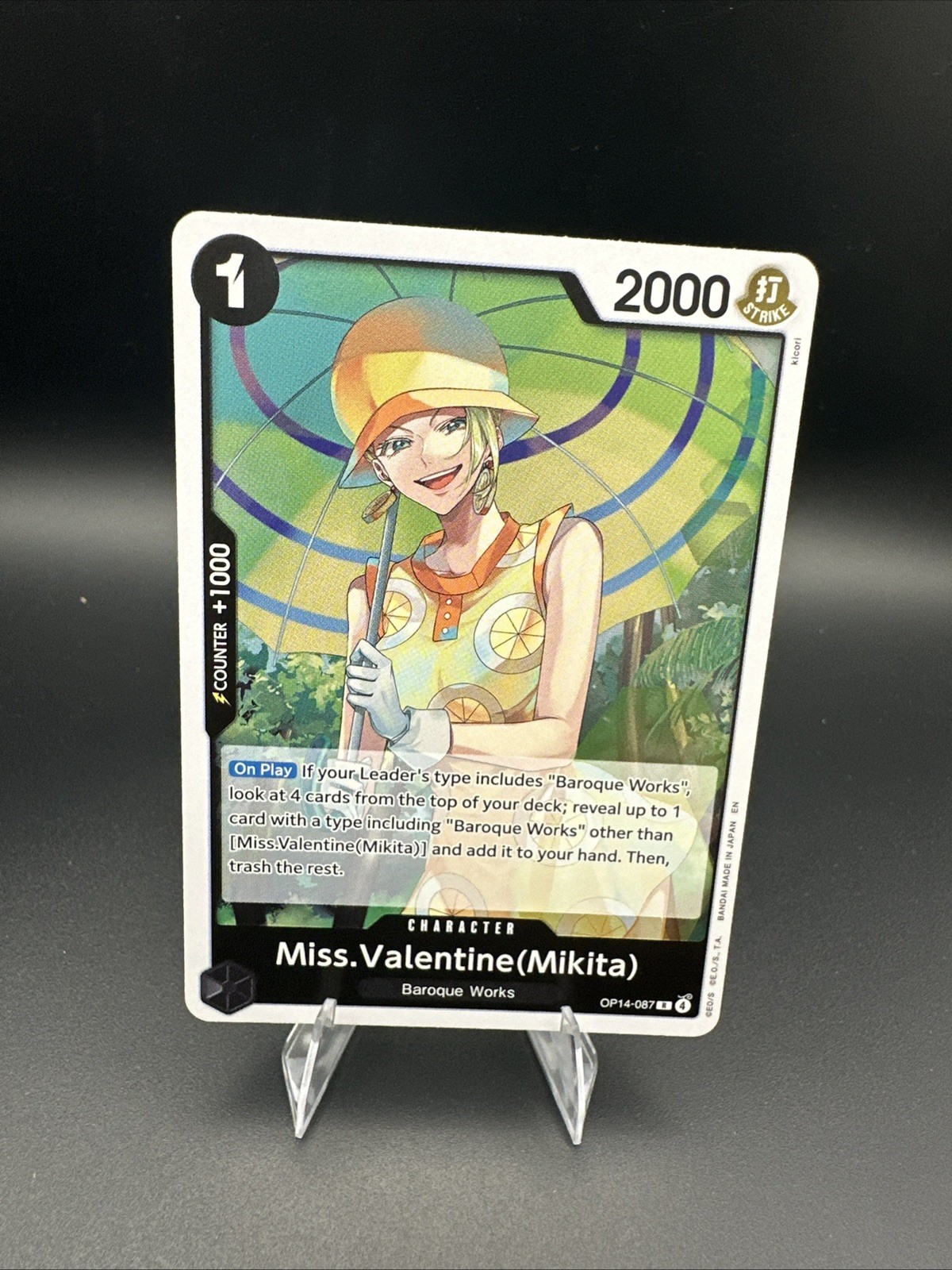 Miss.Valentine Mikita Dash Pack Promo OP14-087 One Piece TCG English NM Foil