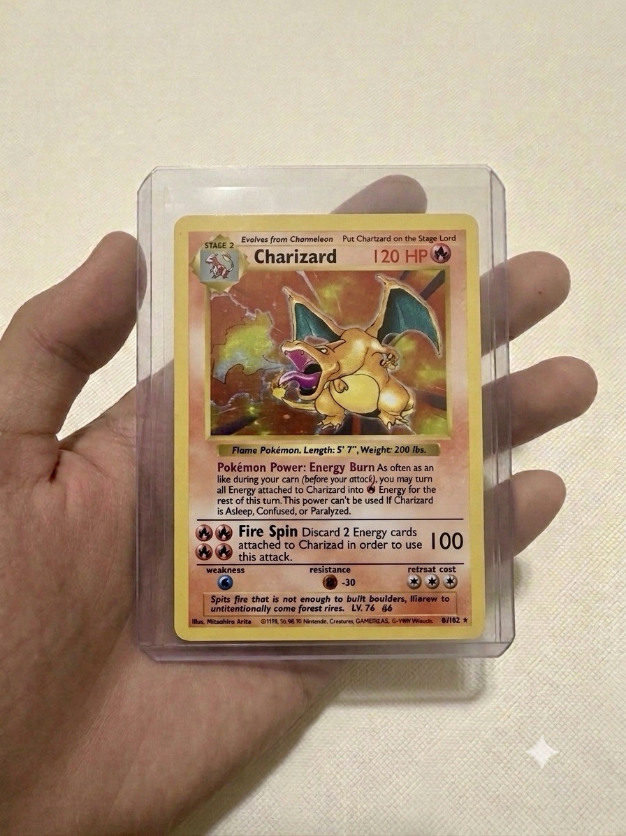 Pokémon Base Set Holo Shadowless Charizard 4/102 Mystery Grab -Read Description