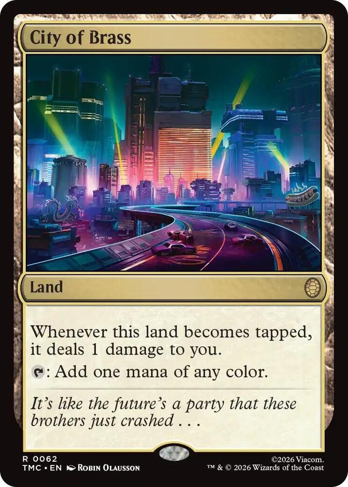 1x City of Brass – Commander: Teenage Mutant Ninja Turtles Near Mint – MTG