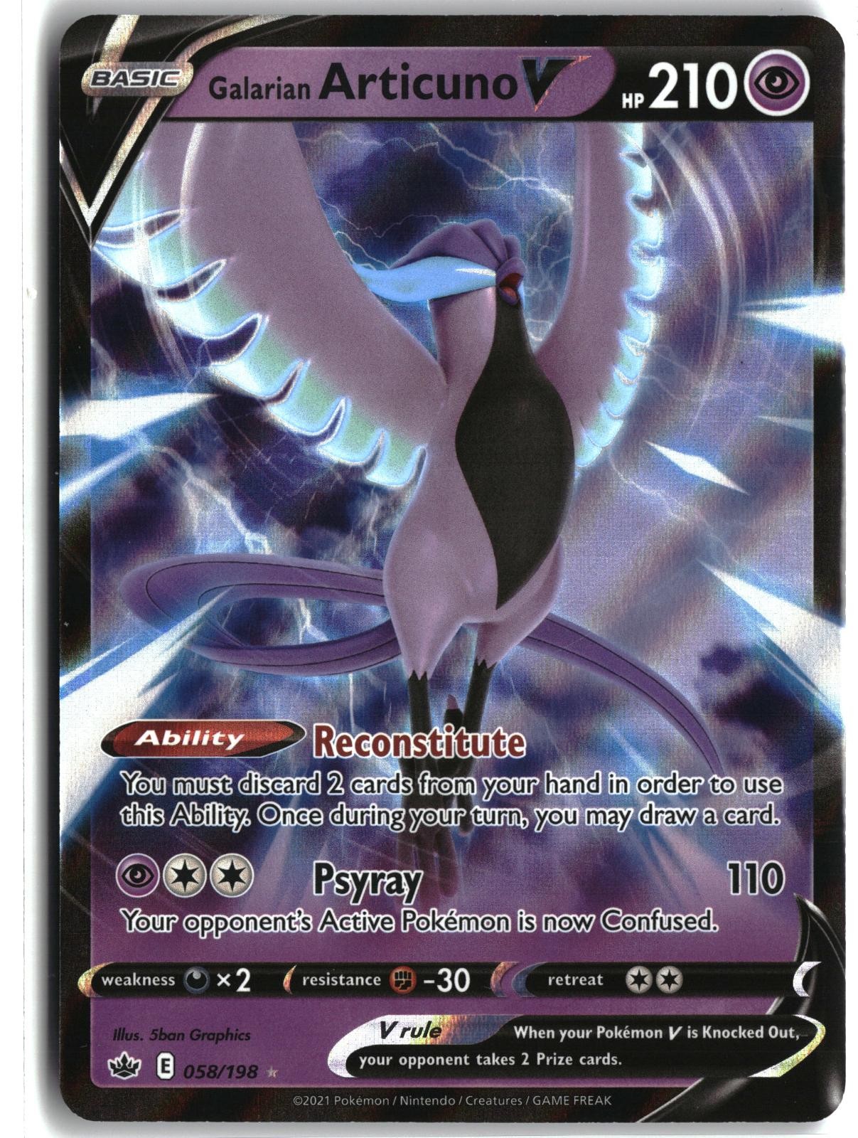 Galarian Articuno V Holo 058/198 – Chilling Reign NM