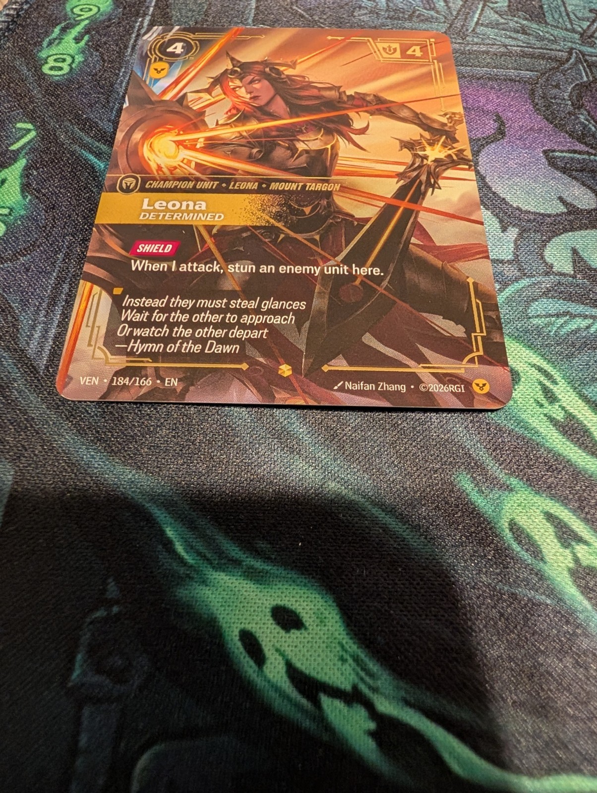 Riot Games League of Legends TCG Leona Determined Champ Unit 184/166 EN Foil