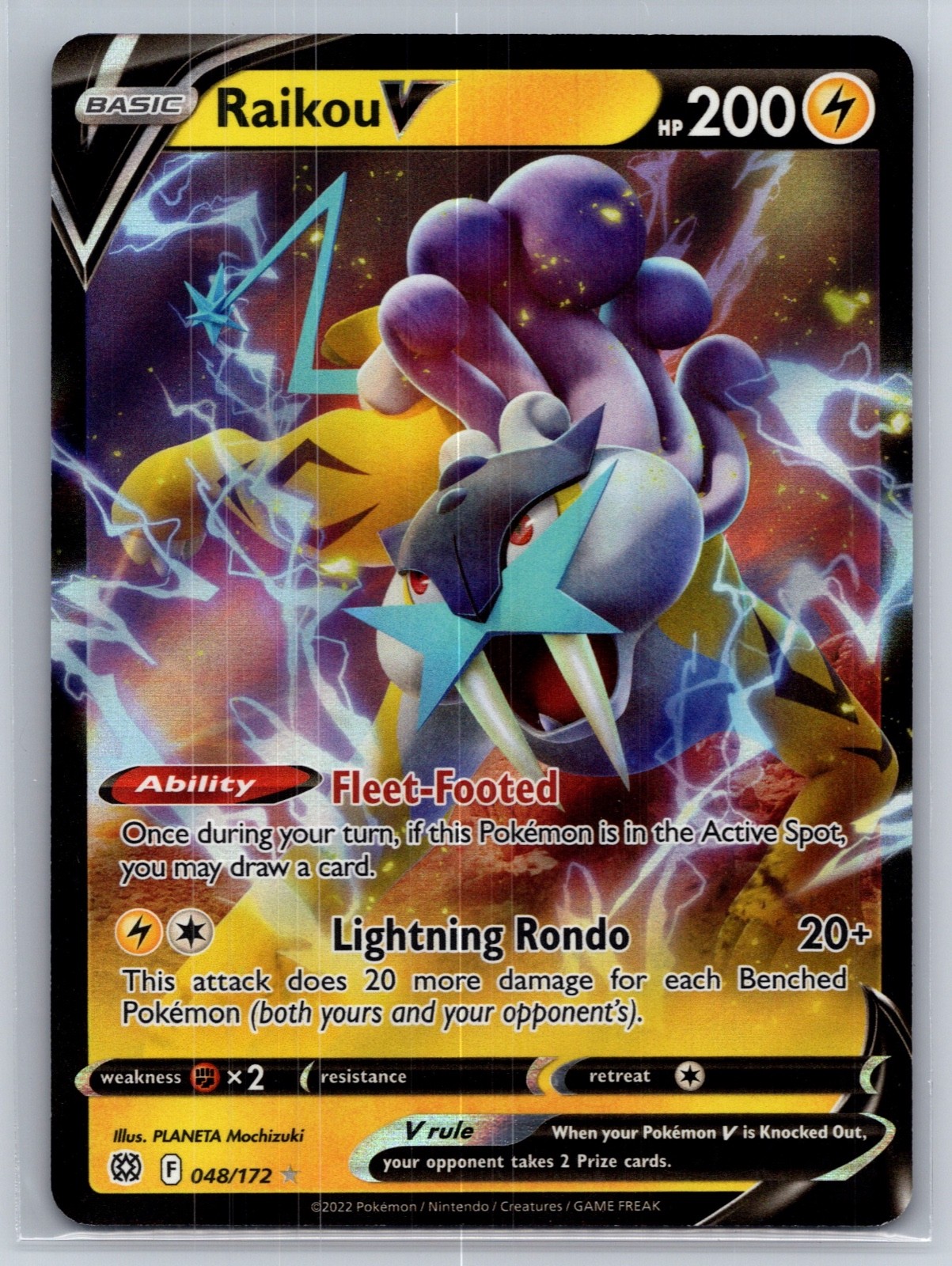 Raikou V Holo Ultra Rare SWSH09: Brilliant Stars 048/172 NM