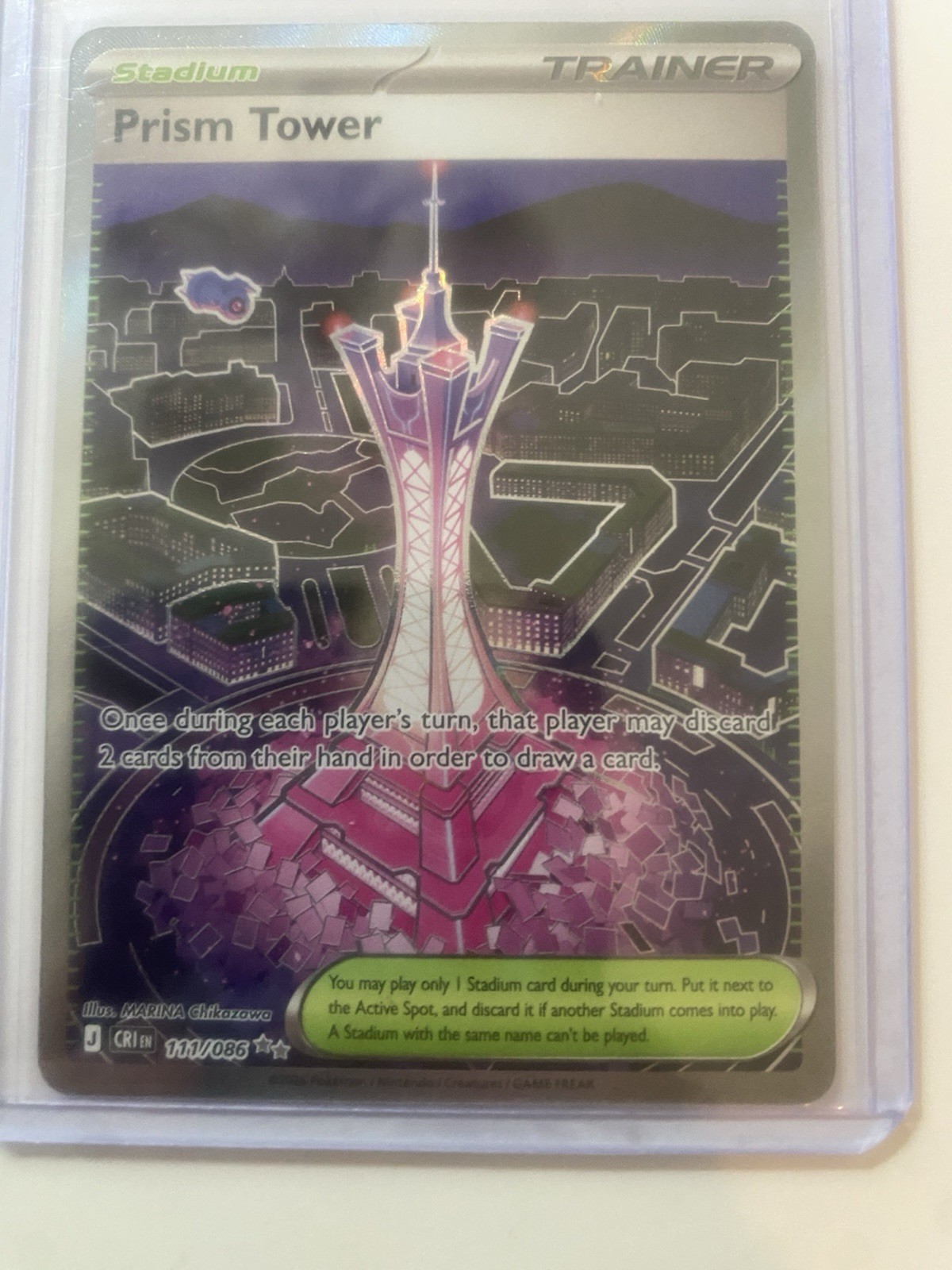 Nintendo Pokémon TCG Prism Tower 111/162 XY Breakthrough Reverse Holo