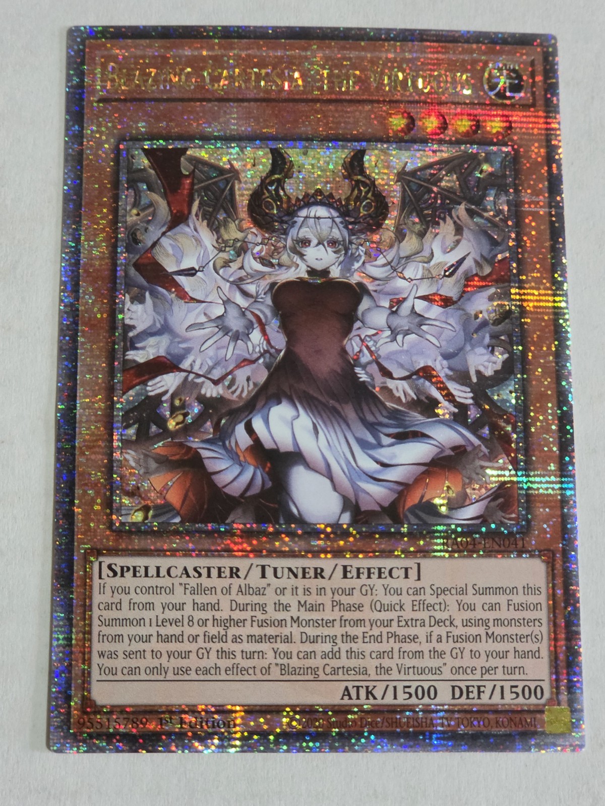 Blazing Cartesia, the Virtuous New Art Quarter Century Secret Rare RA04-EN041 NM